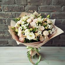Букет цветов из:  Альстромерии, Розы и Хризантемы #REPLACE_PRED# Нововаршавке