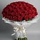 Букет 101 Красная роза Блэк Мэджик в Нововаршавке