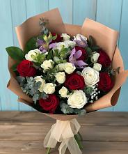 Букет цветов из:  Розы и Альстромерии #REPLACE_PRED# Нововаршавке