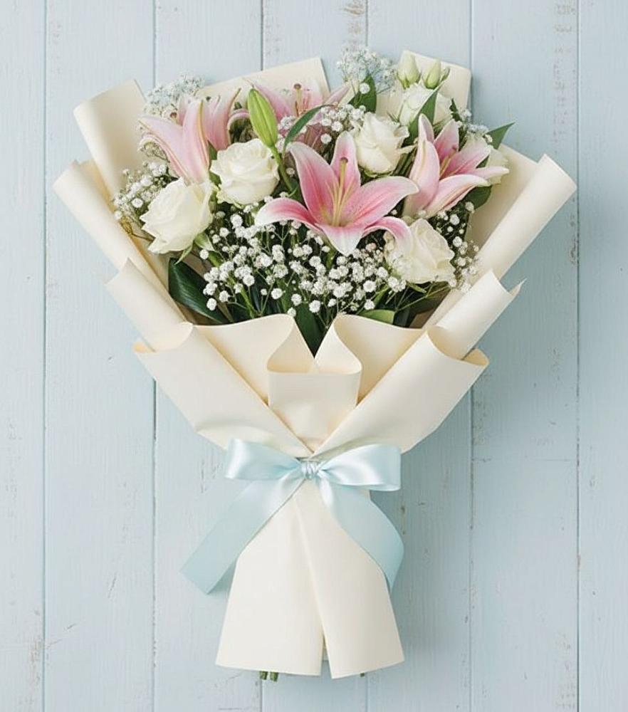 Букет цветов из: Лилии в Нововаршавке