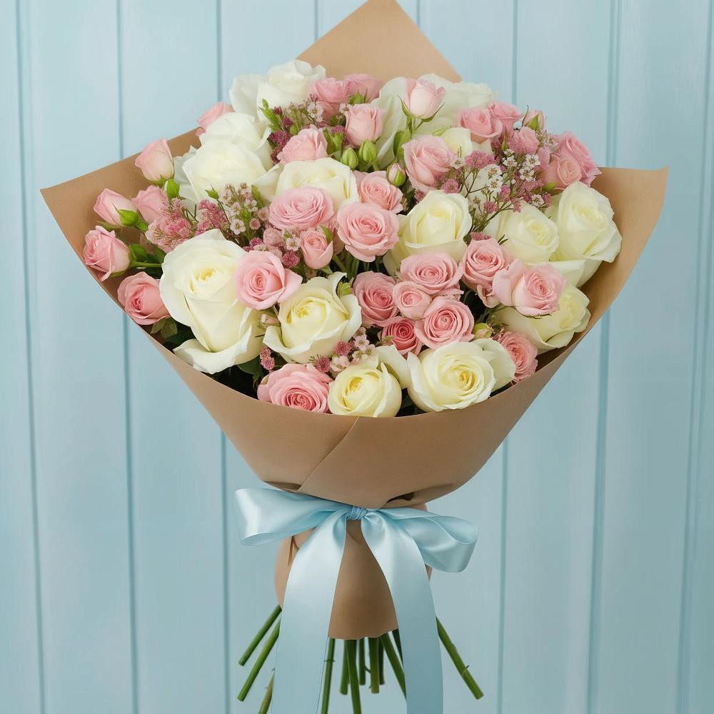 Букет цветов из: Розы в Нововаршавке