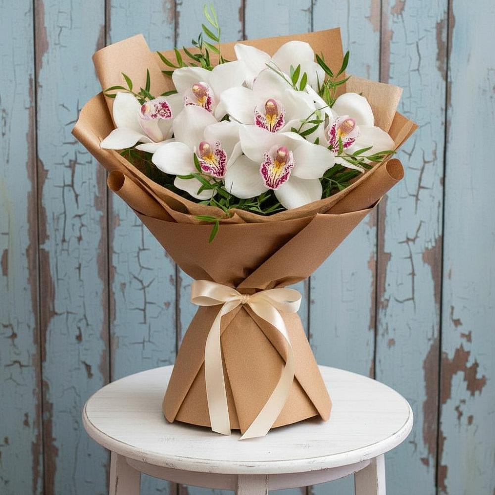 Букет цветов из: Орхидеи и Розы в Нововаршавке