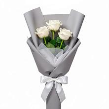 Букет 3 белые розы #REPLACE_PRED# Нововаршавке