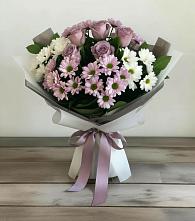 Букет цветов из:  Хризантемы и Розы в Нововаршавке