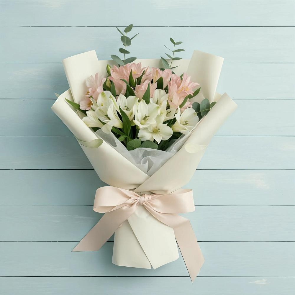 Букет цветов из: Альстромерии в Нововаршавке