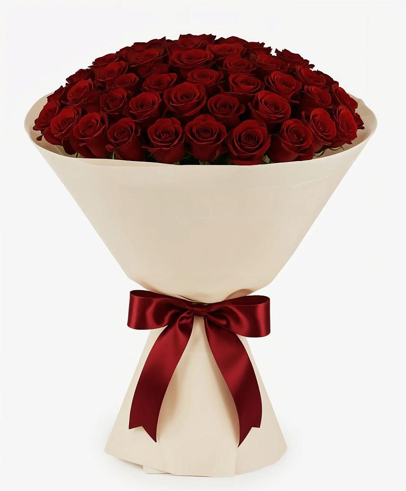 Букет 101 Бордовая роза Блэк Бакарра в Нововаршавке