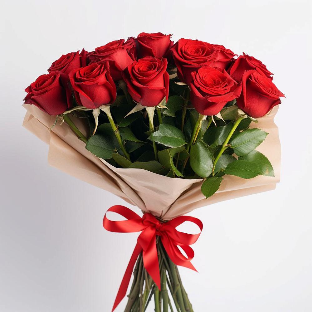Букет 11 Красных роз Эдлесс Лав в Нововаршавке